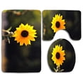 thumbnail image 1 of PUDMAD Beautiful Little Sunflower Download 3 Piece Bathroom Rugs Set Bath Rug Contour Mat and Toilet Lid Cover, 1 of 2