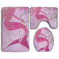 thumbnail image 1 of PUDMAD Beautiful Mermaid Fish Scales Art 3 Piece Bathroom Rugs Set Bath Rug Contour Mat and Toilet Lid Cover, 1 of 2