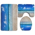 thumbnail image 1 of PUDMAD Beautiful Ocean 3 Piece Bathroom Rugs Set Bath Rug Contour Mat and Toilet Lid Cover, 1 of 2