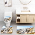 thumbnail image 1 of PUDMAD Beautiful Oia in Summer 3 Piece Bathroom Rugs Set Bath Rug Contour Mat and Toilet Lid Cover, 1 of 2