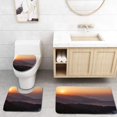 thumbnail image 1 of PUDMAD Beautiful Panorama Himalayan Mountains at Sunset Pokhara 3 Piece Bathroom Rugs Set Bath Rug Contour Mat and Toilet Lid Cover, 1 of 2
