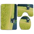 thumbnail image 1 of PUDMAD Beautiful Spring 3 Piece Bathroom Rugs Set Bath Rug Contour Mat and Toilet Lid Cover, 1 of 2