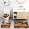 thumbnail image 1 of PUDMAD Beautiful Sunrise Over sea 3 Piece Bathroom Rugs Set Bath Rug Contour Mat and Toilet Lid Cover, 1 of 2