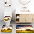 thumbnail image 1 of PUDMAD Beautiful Sunset Over A Landscape View in Cotswolds England 3 Piece Bathroom Rugs Set Bath Rug Contour Mat and Toilet Lid Cover, 1 of 2