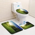 thumbnail image 1 of PUDMAD Beautiful Sunset Over Forest Lake 3 Piece Bathroom Rugs Set Bath Rug Contour Mat and Toilet Lid Cover, 1 of 2