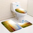 thumbnail image 1 of PUDMAD Beautiful Sunset Over Large Field 3 Piece Bathroom Rugs Set Bath Rug Contour Mat and Toilet Lid Cover, 1 of 2