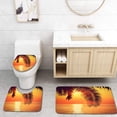 thumbnail image 1 of PUDMAD Beautiful Tropical Sunset 3 Piece Bathroom Rugs Set Bath Rug Contour Mat and Toilet Lid Cover, 1 of 2