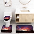 thumbnail image 1 of PUDMAD Beautiful Vibrant Sunset Clouds Landscape 3 Piece Bathroom Rugs Set Bath Rug Contour Mat and Toilet Lid Cover, 1 of 2