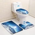 thumbnail image 1 of PUDMAD Beautiful Winter Mountains on a Bright Sunny Day 3 Piece Bathroom Rugs Set Bath Rug Contour Mat and Toilet Lid Cover, 1 of 2