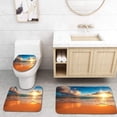 thumbnail image 1 of PUDMAD Beautiful cloudscape Over sea Sunrise Shot HDR 3 Piece Bathroom Rugs Set Bath Rug Contour Mat and Toilet Lid Cover, 1 of 2