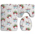 thumbnail image 1 of PUDMAD Beautifulnicorn 3 Piece Bathroom Rugs Set Bath Rug Contour Mat and Toilet Lid Cover, 1 of 2