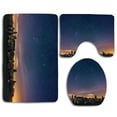 thumbnail image 1 of PUDMAD Beneath Our Heavens Beltany Stone Circle 3 Piece Bathroom Rugs Set Bath Rug Contour Mat and Toilet Lid Cover, 1 of 2