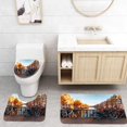 thumbnail image 1 of PUDMAD Bicycles Parked on a Bridge in Amsterdam 3 Piece Bathroom Rugs Set Bath Rug Contour Mat and Toilet Lid Cover, 1 of 2
