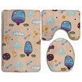 thumbnail image 1 of PUDMAD Bird 3 Piece Bathroom Rugs Set Bath Rug Contour Mat and Toilet Lid Cover, 1 of 2