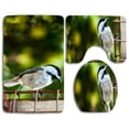 thumbnail image 1 of PUDMAD Bird On A Fence 3 Piece Bathroom Rugs Set Bath Rug Contour Mat and Toilet Lid Cover, 1 of 2