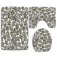 thumbnail image 1 of PUDMAD Bird On Tree 3 Piece Bathroom Rugs Set Bath Rug Contour Mat and Toilet Lid Cover, 1 of 2