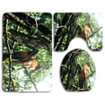 thumbnail image 1 of PUDMAD Birds 3 Piece Bathroom Rugs Set Bath Rug Contour Mat and Toilet Lid Cover, 1 of 2