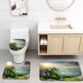 thumbnail image 1 of PUDMAD Birds Over Plateau 3 Piece Bathroom Rugs Set Bath Rug Contour Mat and Toilet Lid Cover, 1 of 2