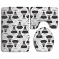 thumbnail image 1 of PUDMAD Black Badminton 3 Piece Bathroom Rugs Set Bath Rug Contour Mat and Toilet Lid Cover, 1 of 2