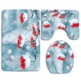 thumbnail image 1 of PUDMAD Black Bear 3 Piece Bathroom Rugs Set Bath Rug Contour Mat and Toilet Lid Cover, 1 of 2