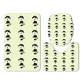 thumbnail image 1 of PUDMAD Black Cat Big Cute Big Eyes 3 Piece Bathroom Rugs Set Bath Rug Contour Mat and Toilet Lid Cover, 1 of 2