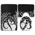 thumbnail image 1 of PUDMAD Black Octopus Whiskers 3 Piece Bathroom Rugs Set Bath Rug Contour Mat and Toilet Lid Cover, 1 of 2