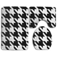 thumbnail image 1 of PUDMAD Black White Prints Houndstooth 3 Piece Bathroom Rugs Set Bath Rug Contour Mat and Toilet Lid Cover, 1 of 2