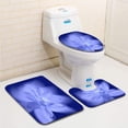 thumbnail image 1 of PUDMAD Blooming Lotus Taken ple Exposure 3 Piece Bathroom Rugs Set Bath Rug Contour Mat and Toilet Lid Cover, 1 of 2
