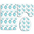 thumbnail image 1 of PUDMAD Blue Balloon 3 Piece Bathroom Rugs Set Bath Rug Contour Mat and Toilet Lid Cover, 1 of 2