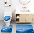 thumbnail image 1 of PUDMAD Blue Mountains in Apennines 3 Piece Bathroom Rugs Set Bath Rug Contour Mat and Toilet Lid Cover, 1 of 2