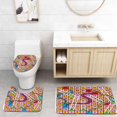 thumbnail image 1 of PUDMAD Board Game Snakes Ornate Details White Ladders Hand Drawn Squares Numbers Luck Move 3 Piece Bathroom Rugs Set Bath Rug Contour Mat and Toilet Lid Cover, 1 of 2