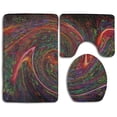 thumbnail image 1 of PUDMAD Bohemian Rhapsody 3 Piece Bathroom Rugs Set Bath Rug Contour Mat and Toilet Lid Cover, 1 of 2