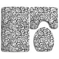 thumbnail image 1 of PUDMAD Bone 3 Piece Bathroom Rugs Set Bath Rug Contour Mat and Toilet Lid Cover, 1 of 2