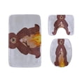 thumbnail image 1 of PUDMAD Bonfire Marshmallow 3 Piece Bathroom Rugs Set Bath Rug Contour Mat and Toilet Lid Cover, 1 of 2