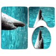 thumbnail image 1 of PUDMAD Bottlenose Dolphin 3 Piece Bathroom Rugs Set Bath Rug Contour Mat and Toilet Lid Cover, 1 of 2