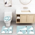 thumbnail image 1 of PUDMAD Bridal Shower Fashion Wedding Bride Dress Flowers Baby Blue White and 3 Piece Bathroom Rugs Set Bath Rug Contour Mat and Toilet Lid Cover, 1 of 2