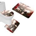 thumbnail image 1 of PUDMAD Bridge Autumn City 3 Piece Bathroom Rugs Set Bath Rug Contour Mat and Toilet Lid Cover, 1 of 2