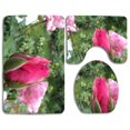 thumbnail image 1 of PUDMAD Bright Rosebud 3 Piece Bathroom Rugs Set Bath Rug Contour Mat and Toilet Lid Cover, 1 of 2