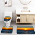 thumbnail image 1 of PUDMAD Brilliant Sunrise on Waters Lake Huron 3 Piece Bathroom Rugs Set Bath Rug Contour Mat and Toilet Lid Cover, 1 of 2
