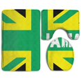 thumbnail image 1 of PUDMAD British Flag 3 Piece Bathroom Rugs Set Bath Rug Contour Mat and Toilet Lid Cover, 1 of 2