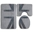 thumbnail image 1 of PUDMAD British Flag Art 3 Piece Bathroom Rugs Set Bath Rug Contour Mat and Toilet Lid Cover, 1 of 2
