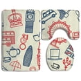 thumbnail image 1 of PUDMAD British Landscape View 3 Piece Bathroom Rugs Set Bath Rug Contour Mat and Toilet Lid Cover, 1 of 2