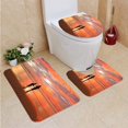 thumbnail image 1 of PUDMAD Brothers Playing in Ocean at Sunset 3 Piece Bathroom Rugs Set Bath Rug Contour Mat and Toilet Lid Cover, 1 of 2