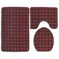 thumbnail image 1 of PUDMAD Buffalo Plaid 3 Piece Bathroom Rugs Set Bath Rug Contour Mat and Toilet Lid Cover, 1 of 2