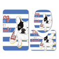 thumbnail image 1 of PUDMAD Bulldog Dog is My Best Friend 3 Piece Bathroom Rugs Set Bath Rug Contour Mat and Toilet Lid Cover, 1 of 2