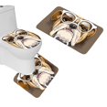 thumbnail image 1 of PUDMAD Bulldog Puppy A Tie 3 Piece Bathroom Rugs Set Bath Rug Contour Mat and Toilet Lid Cover, 1 of 2