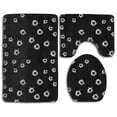 thumbnail image 1 of PUDMAD Bullet Holes On Black 3 Piece Bathroom Rugs Set Bath Rug Contour Mat and Toilet Lid Cover, 1 of 2