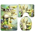 thumbnail image 1 of PUDMAD Bunny Rabbit Fairy Tale 3 Piece Bathroom Rugs Set Bath Rug Contour Mat and Toilet Lid Cover, 1 of 2