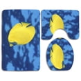 thumbnail image 1 of PUDMAD Butterfly Fish 3 Piece Bathroom Rugs Set Bath Rug Contour Mat and Toilet Lid Cover, 1 of 2