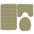 thumbnail image 1 of PUDMAD Butterfly Hand Drawn Flying Butterflies Abstract Floral Arrangement Vintage Color Palette 3 Piece Bathroom Rugs Set Bath Rug Contour Mat and Toilet Lid Cover, 1 of 2